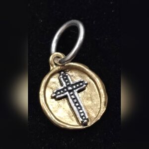 Gold and Silver Cross Pendant